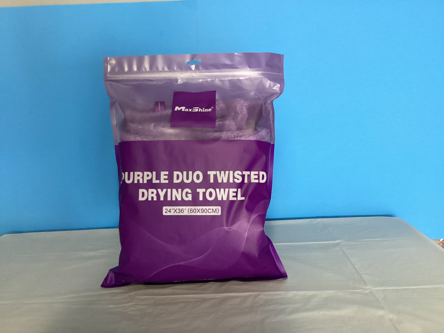 MaxShine Purple Twisted Drying Towel