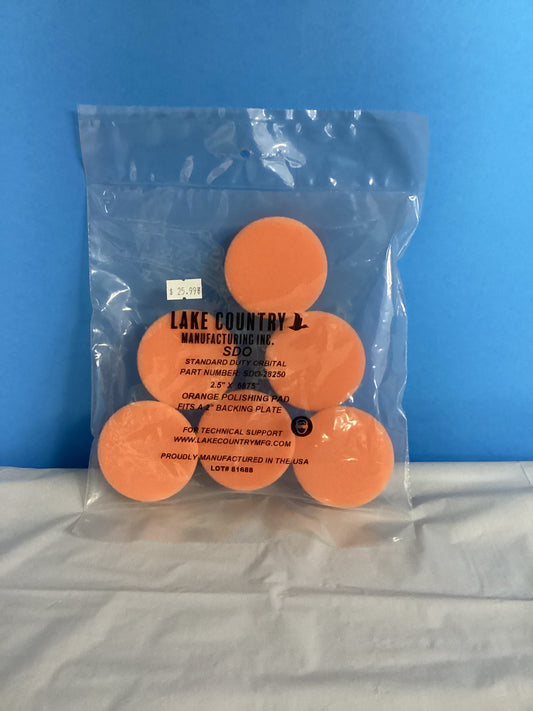 Lake Country 2” orange polishing pad
